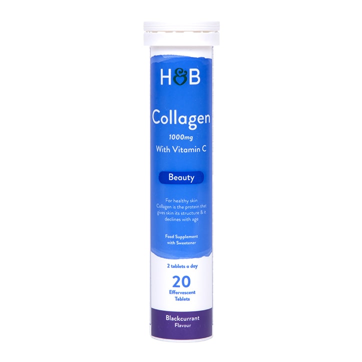 Holland & Barrett Bovine Collagen  Blackcurrant Effervescent 20 Tablets 1000mg